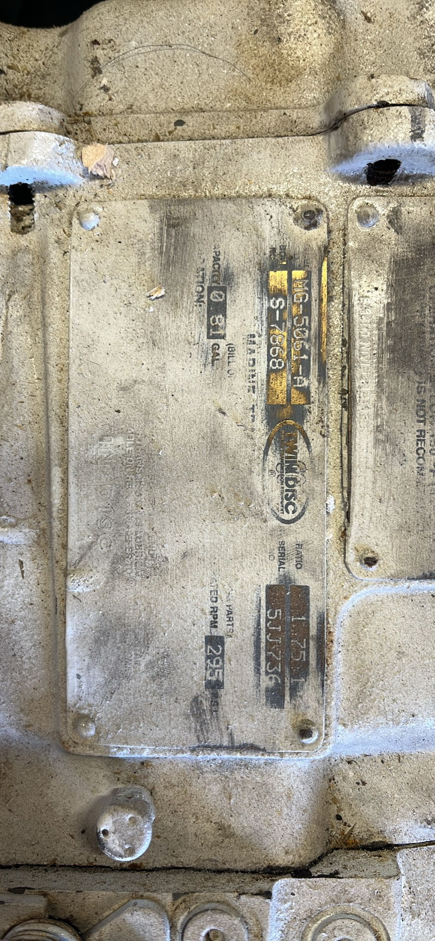 Twin disc 5061-A gearbox