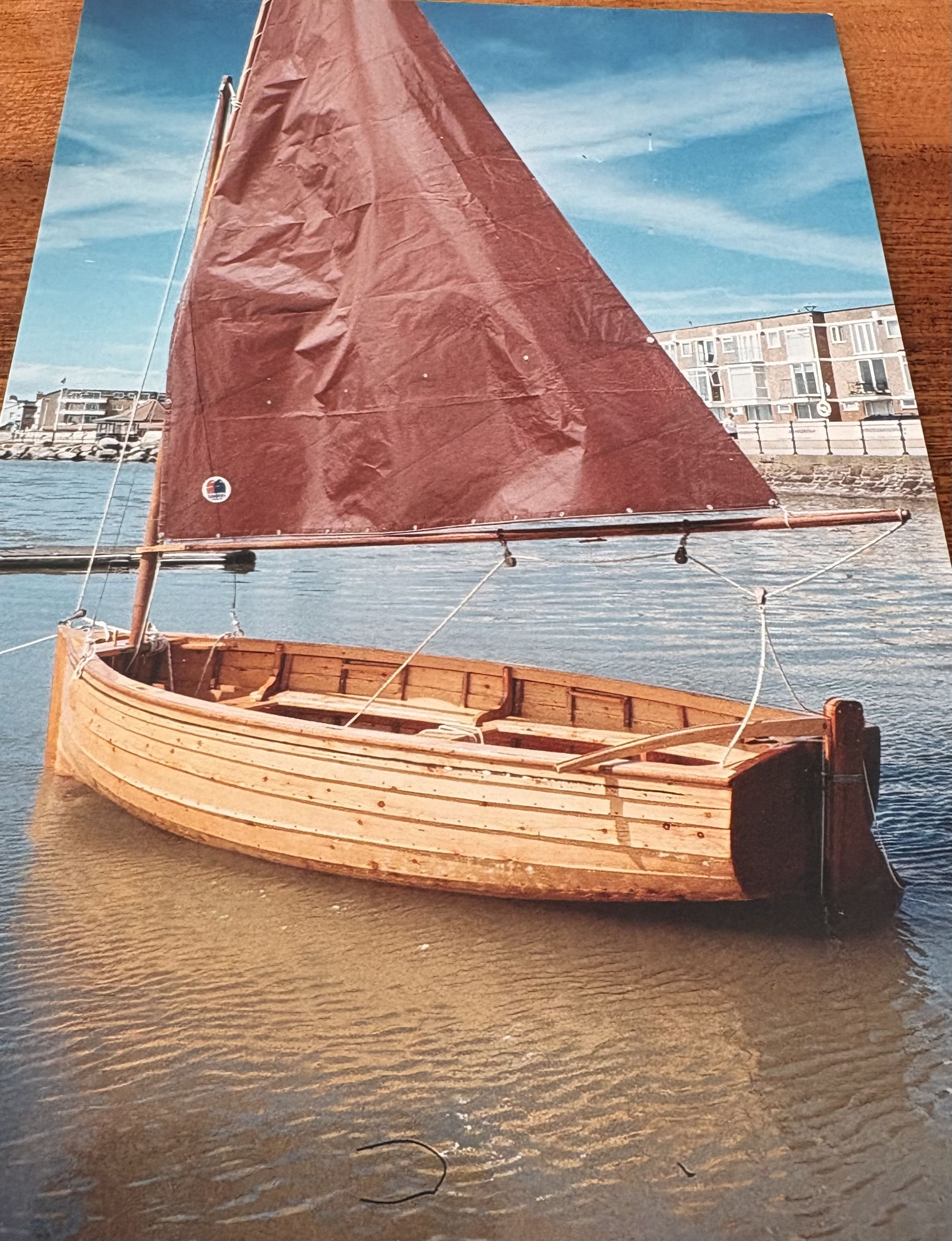 Wooden sailing boat